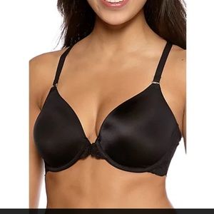 Maidenform Black Lace Racerback Bra 36DD Full Coverage Front Close